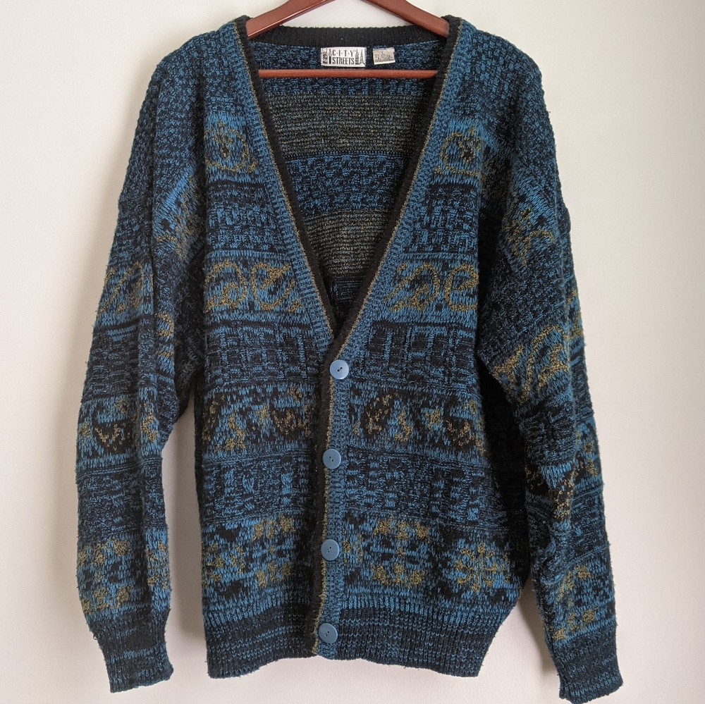 Vintage Grandpa Cardigan Sweater size large